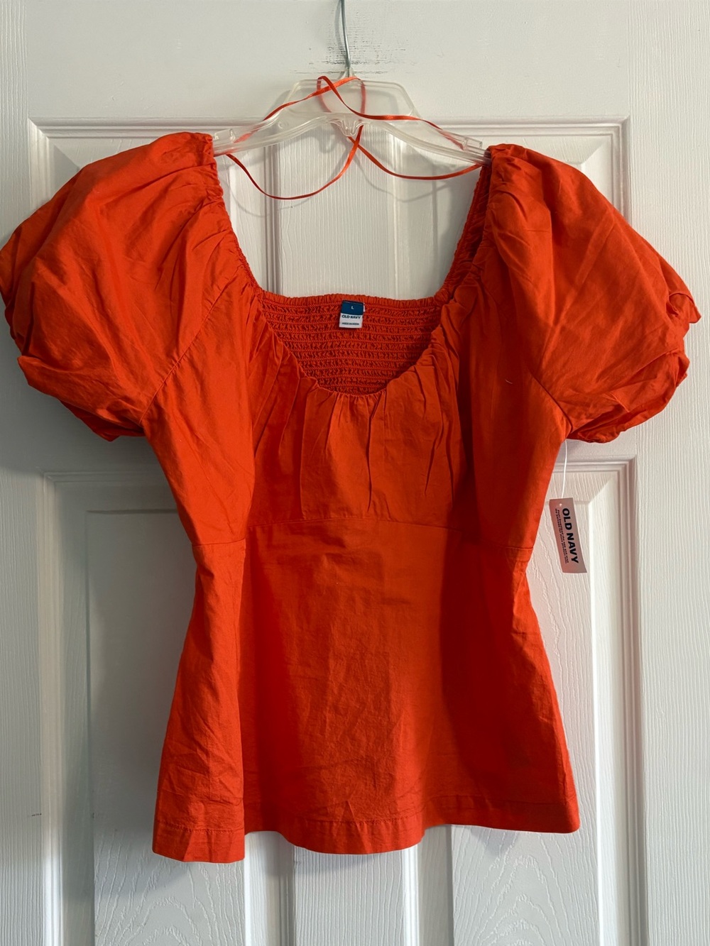 NWT Orange peplum top